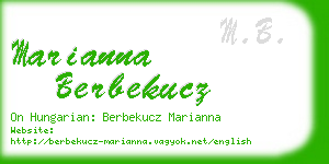 marianna berbekucz business card